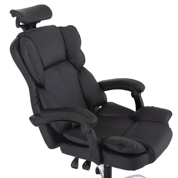 ΚΑΡΕΚΛΑ ΓΡΑΦΕΙΟΥ OCTAVIUS HM1202 ΜΑΥΡΟ PVC & NYLON-ΜΕΤΑΛ.ΧΡΩΜΙΟ ΒΑΣΗ 63x73x129Υεκ