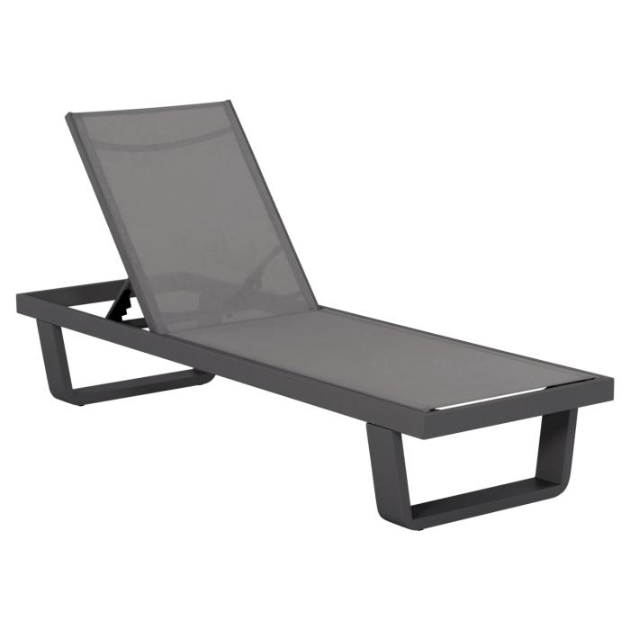 ΞΑΠΛΩΣΤΡΑ ΑΛΟΥΜΙΝΙΟΥ ΜΕ ΥΦΑΣΜΑ TESLIN RICKON HM6292.01 ΣΕ ΓΚΡΙ 198x61,5x97Υεκ.