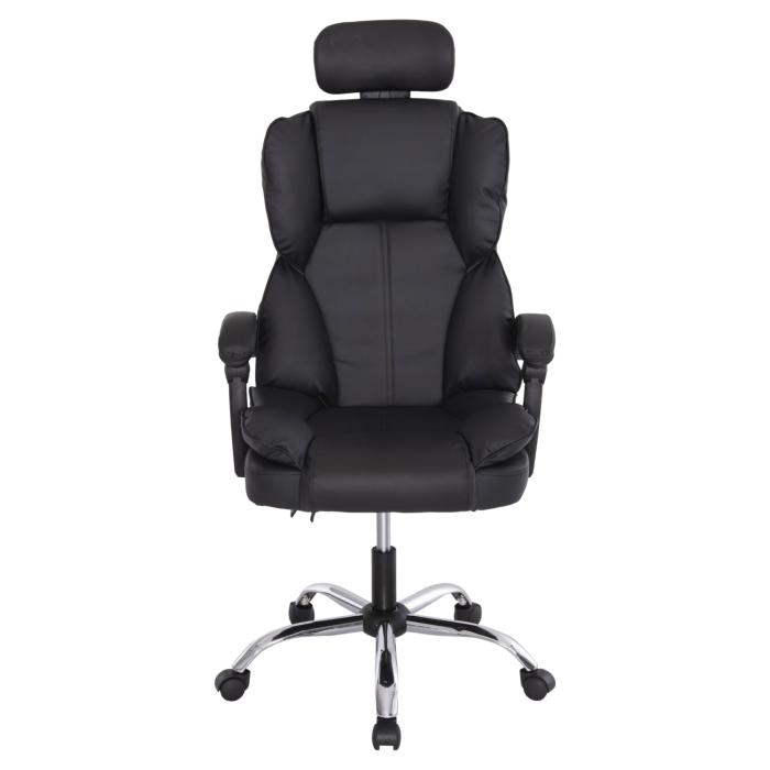 ΚΑΡΕΚΛΑ ΓΡΑΦΕΙΟΥ OCTAVIUS HM1202 ΜΑΥΡΟ PVC & NYLON-ΜΕΤΑΛ.ΧΡΩΜΙΟ ΒΑΣΗ 63x73x129Υεκ