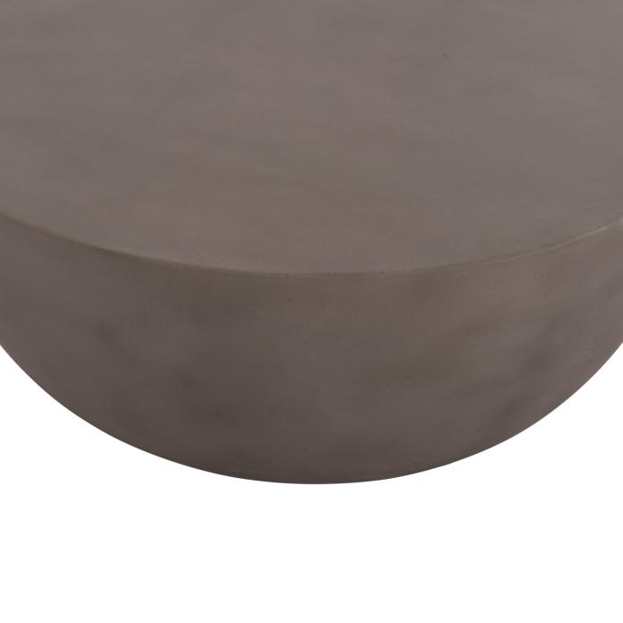 ΤΡΑΠΕΖΙ ΣΑΛΟΝΙΟΥ ΣΤΡΟΓΓΥΛΟ ALLAN HM18162.03 FIBER CEMENT ΣΕ ΓΚΡΙ--Φ92x49Υεκ.