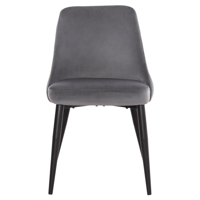 ΚΑΡΕΚΛΑ SERENITY HM8527.11 ΒΕΛΟΥΔΟ ΓΚΡΙ ΜΕ ΜΑΥΡΑ ΜΕΤΑΛΛΙΚΑ ΠΟΔΙΑ 51x54x83,5Υεκ.