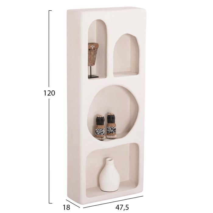 ΡΑΦΙΕΡΑ ΤΟΙΧΟΥ ΣΕΙΡΑ SANTORINI HM18069 MDF ΣΕ ΥΠΟΛΕΥΚΟ ΧΡΩΜΑ 47,5x18x120Υεκ.