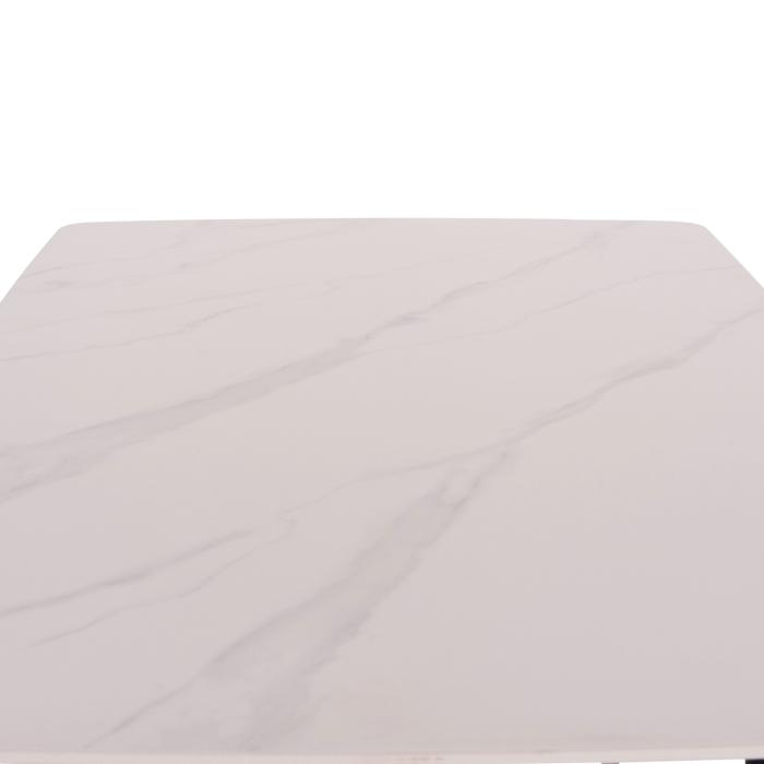 ΤΡΑΠΕΖΙ RAVEN HM18149.01 ΚΕΡΑΜΙΚΟ TOP ΜΕ ΟΨΗ ΛΕΥΚΟ ΜΑΡΜΑΡΟ 140x80x74Υεκ.