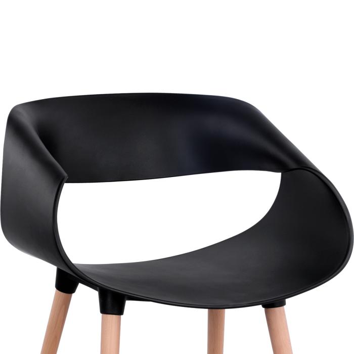 ΣΕΤ ΤΡΑΠΕΖΑΡΙΑΣ 5ΤΜΧ MAGGIE HM21187 MDF TOP & ΠΟΛΥΠΡΟΠΥΛΕΝΙΟ ΣΕ ΜΑΥΡΟ ΧΡΩΜΑ