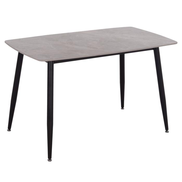 ΤΡΑΠΕΖΙ RAVEN HM9854.13 ΚΕΡΑΜΙΚΟ TOP ΓΚΡΙ ΜΑΡΜΑΡΟ-ΜΑΥΡΟ ΜΕΤΑΛΛΟ 120x70x73Υεκ.