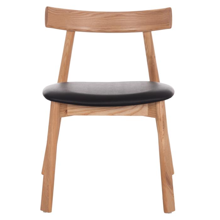 KΑΡΕΚΛΑ ΤΡΑΠΕΖΑΡΙΑΣ SEKAN HM18245.04 RUBBERWOOD-ΜΑΥΡΟ PU 60x54x72Υεκ