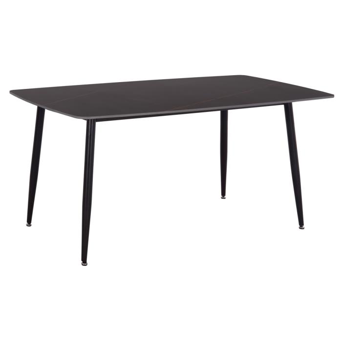ΤΡΑΠΕΖΙ RAVEN HM18150.02 ΚΕΡΑΜΙΚΟ TOP ΜΕ ΟΨΗ ΜΑΥΡΟ ΜΑΡΜΑΡΟ 160x80x74Υεκ.