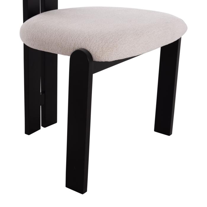 ΚΑΡΕΚΛΑ ΤΡΑΠΕΖΑΡΙΑΣ KARVO HM18252.02 ΕΚΡΟΥ ΥΦΑΣΜΑ--ΞΥΛΟ ΣΕ ΜΑΥΡΟ 57x50x78,5Υεκ.