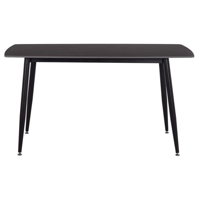 ΤΡΑΠΕΖΙ RAVEN HM18149.02 ΚΕΡΑΜΙΚΟ TOP ΜΕ ΟΨΗ ΜΑΥΡΟ ΜΑΡΜΑΡΟ 140x80x74Υεκ.