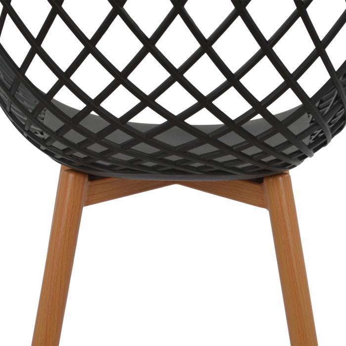 ΣΕΤ ΤΡΑΠΕΖΑΡΙΑΣ 5ΤΜΧ ARIADNE HM21174 MDF TOP & ΠΟΛΥΠΡΟΠΥΛΕΝΙΟ ΣΕ ΜΑΥΡΟ