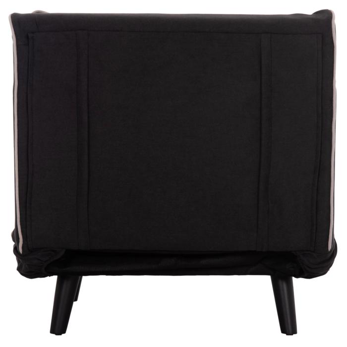 ΠΟΛΥΘΡΟΝΑ ΚΡΕΒΑΤΙ BRAXTON HM8425.03 ΜΑΥΡΟ ΥΦΑΣΜΑ 78x88x78Υεκ.
