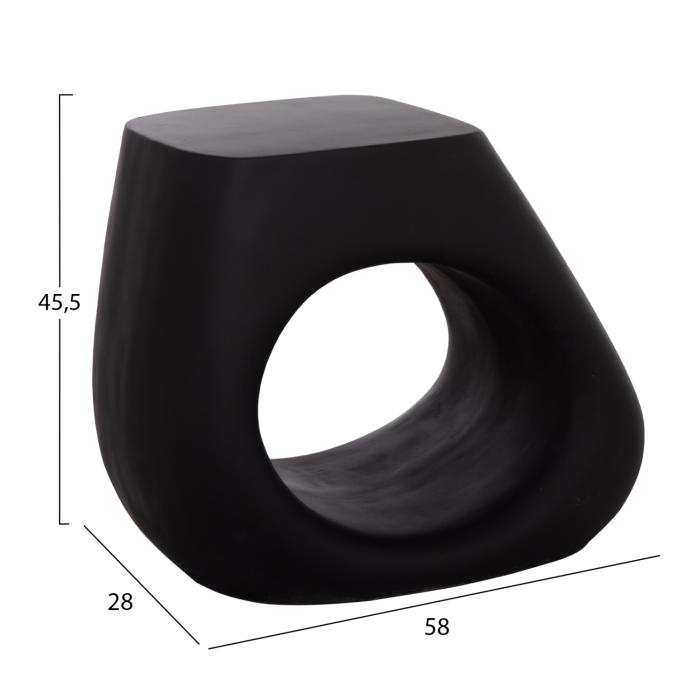 ΣΚΑΜΠΟ ΣΑΛΟΝΙΟΥ LANS HM4691.01 FIBER CEMENT ΣΕ ΜΑΥΡΟ--58x28x45.5Υεκ.