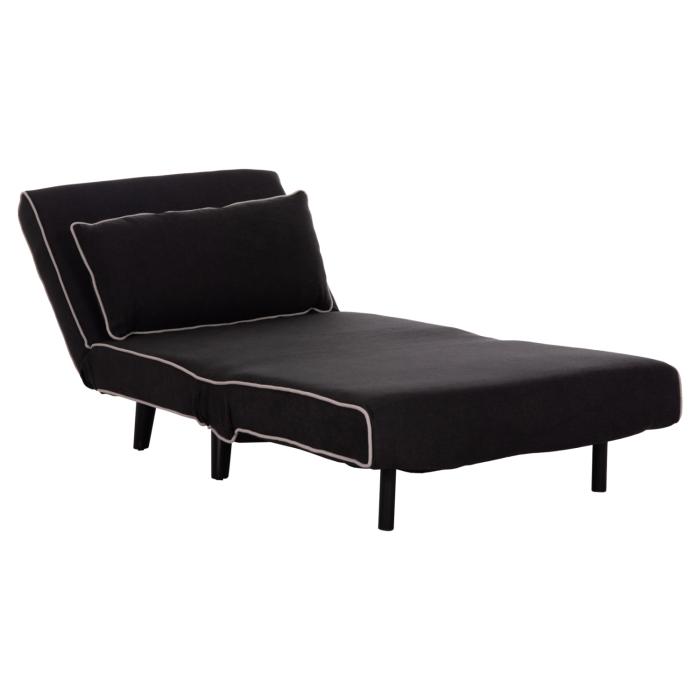 ΠΟΛΥΘΡΟΝΑ ΚΡΕΒΑΤΙ BRAXTON HM8425.03 ΜΑΥΡΟ ΥΦΑΣΜΑ 78x88x78Υεκ.