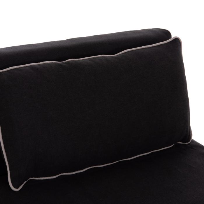 ΠΟΛΥΘΡΟΝΑ ΚΡΕΒΑΤΙ BRAXTON HM8425.03 ΜΑΥΡΟ ΥΦΑΣΜΑ 78x88x78Υεκ.