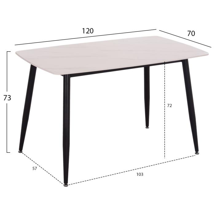 ΣΕΤ ΤΡΑΠΕΖΑΡΙΑΣ 5ΤΜΧ RAVEN HM21068.01 ΚΕΡΑΜΙΚΟ TOP ΛΕΥΚΟ ΜΑΡΜΑΡΟ--ΜΠΕΖ ΥΦΑΣΜΑ