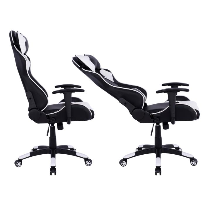 ΠΟΛΥΘΡΟΝΑ GAMING DARIUS HM1072.04 ΜΑΥΡΗ-ΛΕΥΚΗ 66,5x70x(122-129) cm