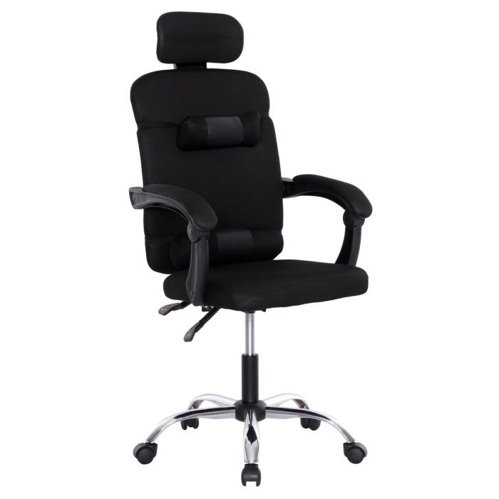 ΚΑΡΕΚΛΑ ΓΡΑΦΕΙΟΥ CRONER HM1196.01 ΜΑΥΡΟ MESH-ΜΕΤΑΛ.ΒΑΣΗ-NYLON ΣΚΕΛΕΤΟΣ 58x99x120Υεκ.