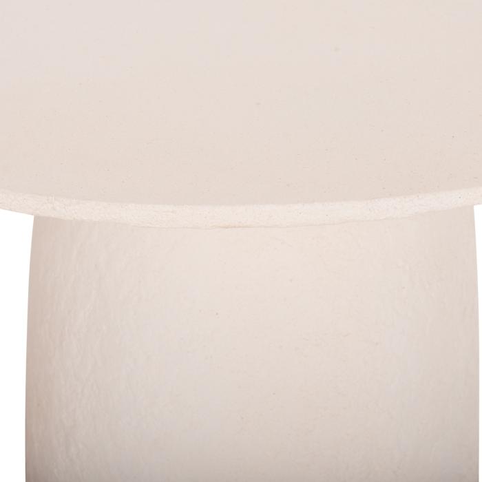 ΤΡΑΠΕΖΙ ΤΡΑΠΕΖΑΡΙΑΣ ΣΤΡΟΓΓΥΛΟ SEPPO HM18154.02 FIBER CEMENT ΛΕΥΚΟ--Φ119,5x75,5Υεκ.