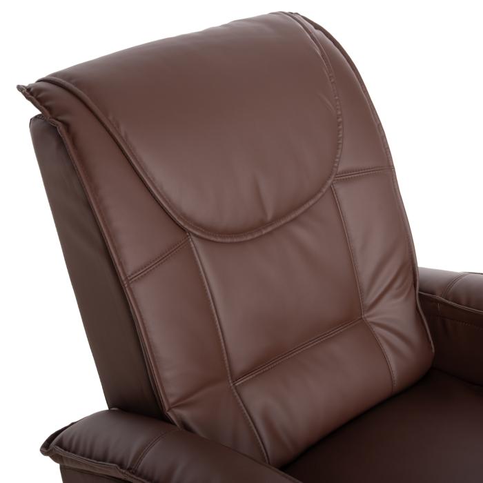 ΠΟΛΥΘΡΟΝΑ RELAX ΜΕ ΜΗΧΑΝΙΣΜΟ MASSAGE ROCCA HM0026.03 PU ΚΑΦΕ ΣΚΟΥΡΟ 80x96x97 εκ.