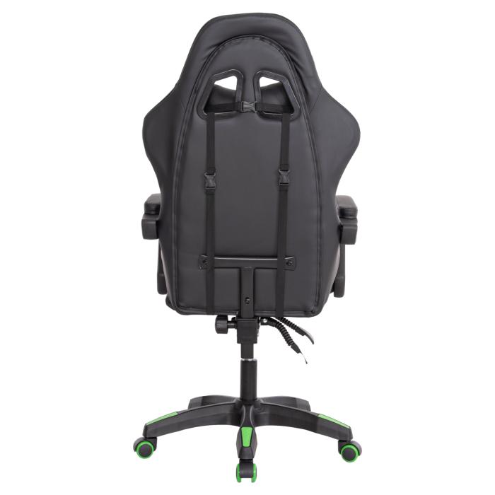 ΠΟΛΥΘΡΟΝΑ GAMING DARREN HM1203.03 ΜΑΥΡΟ-ΠΡΑΣΙΝΟ PVC & NYLON 58.5x100x120Υεκ.