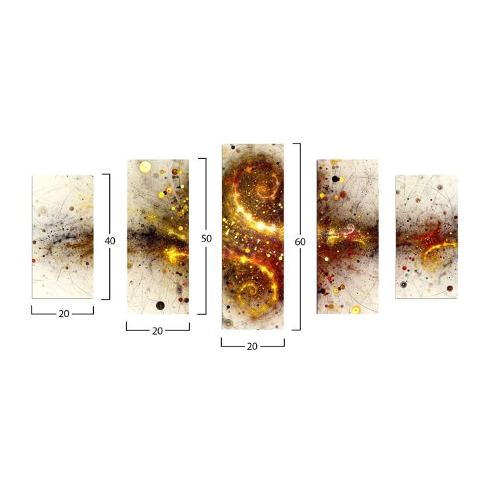 ΠΕΝΤΑΠΤΥΧΟΣ ΠΙΝΑΚΑΣ MDF EXPLOSION HM7206.07 100X60x0,3 εκ.
