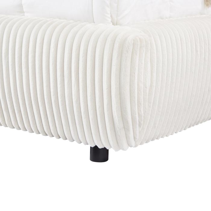 ΚΡΕΒΑΤΙ ΔΙΠΛΟ ΜΕ ΑΠΟΘ.ΧΩΡΟ KALLY HM729.03 ΜΠΕΖ FAUX FUR ΥΦΑΣΜΑ--ΣΤΡΩΜΑ 160x200εκ