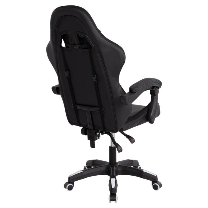 ΠΟΛΥΘΡΟΝΑ GAMING DARREN HM1203.04 ΜΑΥΡΟ-ΛΕΥΚΟ PVC & NYLON 58.5x100x120Υεκ.