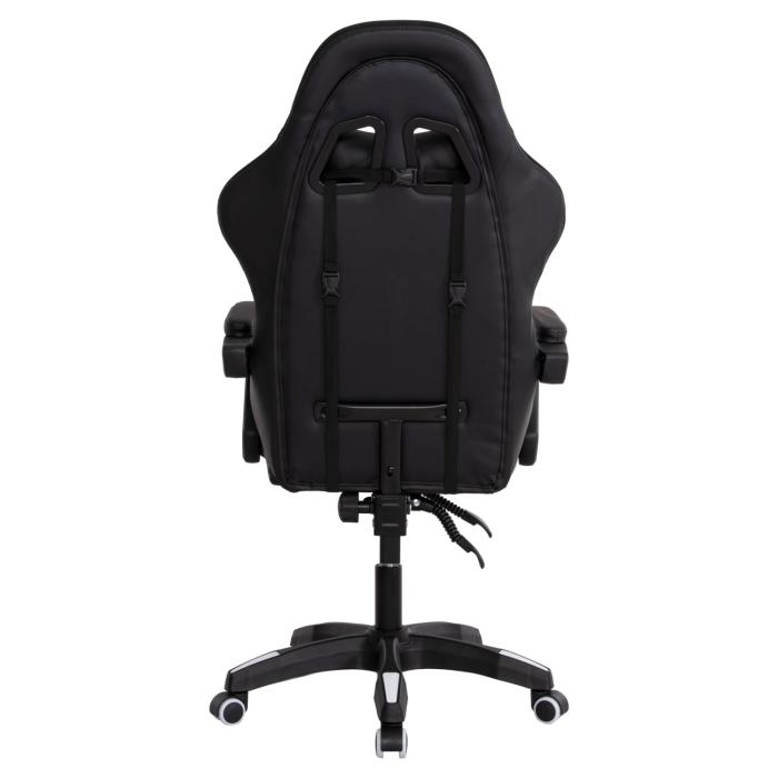 ΠΟΛΥΘΡΟΝΑ GAMING DARREN HM1203.04 ΜΑΥΡΟ-ΛΕΥΚΟ PVC & NYLON 58.5x100x120Υεκ.