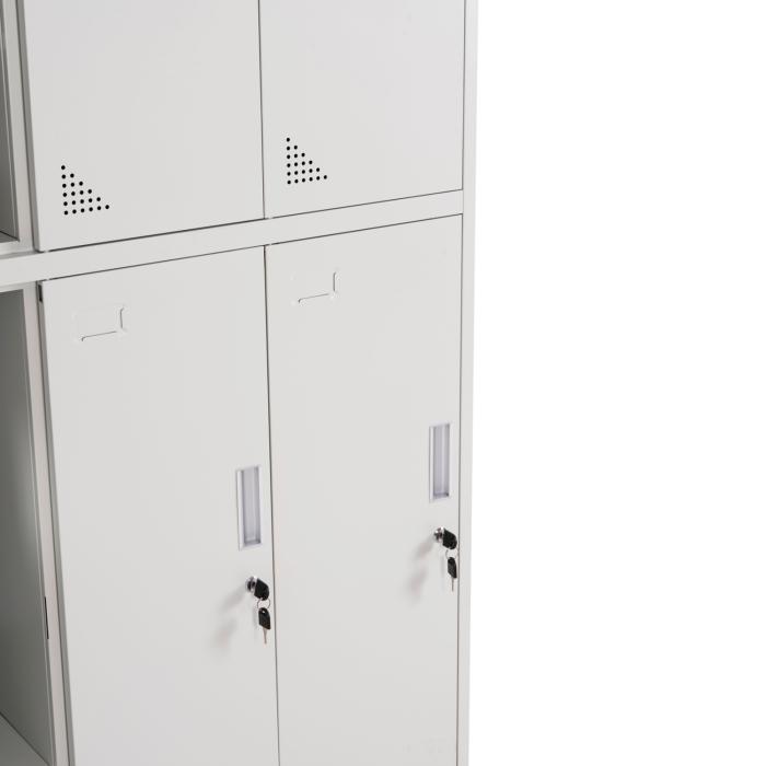 ΦΟΡΙΑΜΟΣ ΜΕΤΑΛΛΙΚΟΣ BRAILA HM5546.11 6 ΝΤΟΥΛΑΠΑΚΙΑ ΜΕ ΚΛΕΙΔΑΡΙΕΣ-ΓΚΡΙ 90x45x185Υεκ.