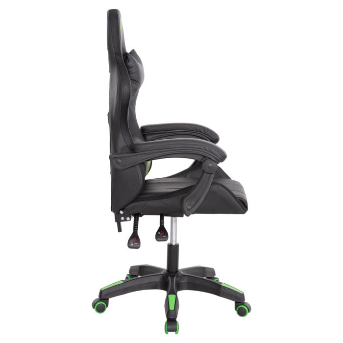 ΠΟΛΥΘΡΟΝΑ GAMING DARREN HM1203.03 ΜΑΥΡΟ-ΠΡΑΣΙΝΟ PVC & NYLON 58.5x100x120Υεκ.