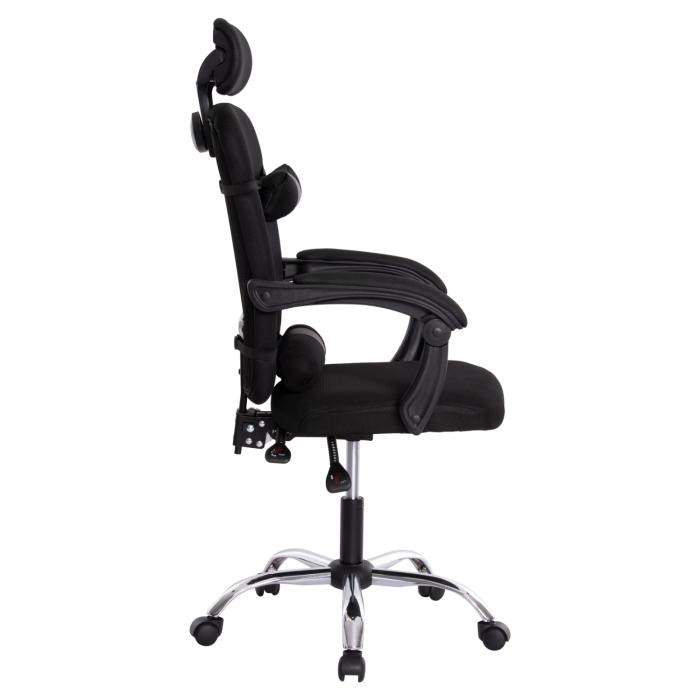 ΚΑΡΕΚΛΑ ΓΡΑΦΕΙΟΥ CRONER HM1196.01 ΜΑΥΡΟ MESH-ΜΕΤΑΛ.ΒΑΣΗ-NYLON ΣΚΕΛΕΤΟΣ 58x99x120Υεκ.