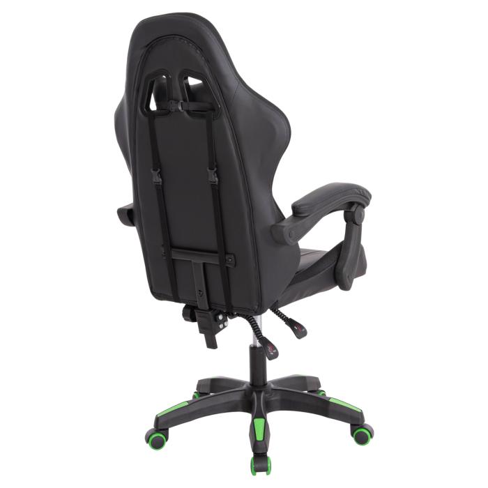 ΠΟΛΥΘΡΟΝΑ GAMING DARREN HM1203.03 ΜΑΥΡΟ-ΠΡΑΣΙΝΟ PVC & NYLON 58.5x100x120Υεκ.