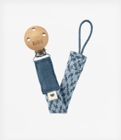 Bibs Κλιπ Πιπίλας Paci Braid Petrol/Baby Blue 9401103