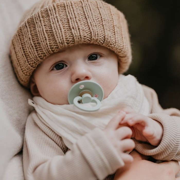 BiBS Πιπίλες 2τμχ Καουτσούκ Boheme 0-6m Khaki/Dusty Blue No1