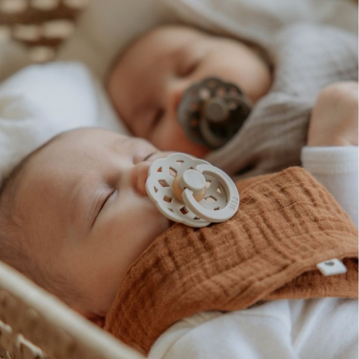 BiBS Πιπίλες 2τμχ Boheme Καουτσούκ 6-18m Vanilla/Dark Oak No 2