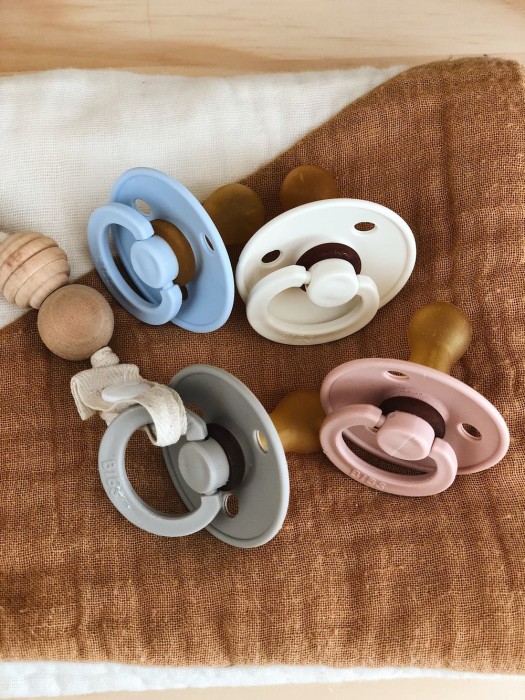 BiBS Πιπίλες 2τμχ Καουτσούκ Boheme 0-6m Khaki/Dusty Blue No1