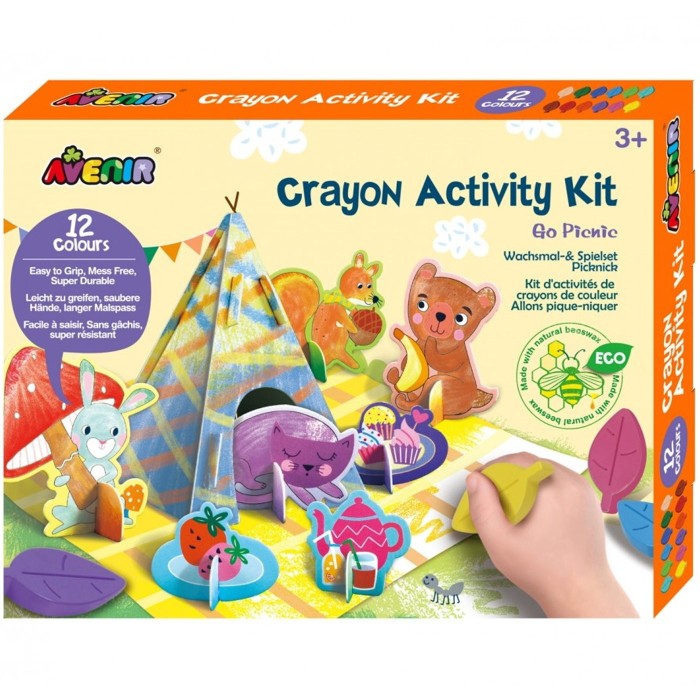 Avenir - Κουτί με 12 Κραγιόν Crayon Activity Go Picnic