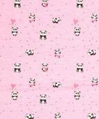 Dimcol Σετ Σεντόνια Λίκνου 3τμχ 80x110 - Panda 111 Pink - pigibebe.gr