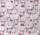 Dimcol Σετ Σεντόνια Λίκνου 3τμχ 80x110 - Teddy Bear 536 Purple - pigibebe.gr