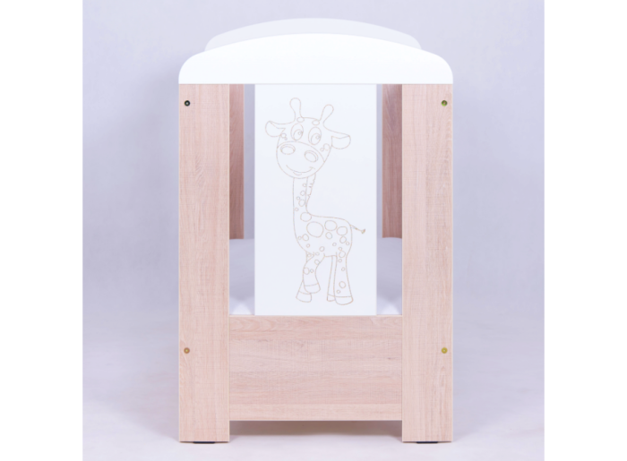 Drewex Giraffe Κρεβατάκι 60X120 Santana Oak-White