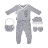 Interbaby Animalitos Σετ Δώρου 4 τμχ (0-6 μηνών) Grey