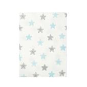 Dimcol Σετ Σεντόνια Λίκνου 3τμχ 80x110 -  Star 104 Sky blue - pigibebe.gr