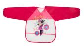 Interbaby Σαλιάρα Πλαστική Με Μανίκια Velcro Minnie Pink MN-BIBMG-1-20