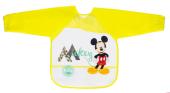 Interbaby Σαλιάρα Πλαστική Με Μανίκια Velcro Mickey Yellow MK-BIBMG-1-20