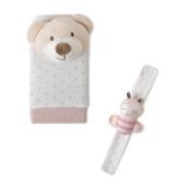 Interbaby Bear Σετ 4 Τμχ Καλτσάκια &amp; Περικάρπια Κουδουνίστρες Pink