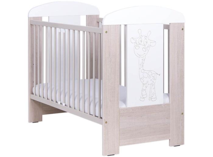 Drewex Giraffe Κρεβατάκι 60X120 Santana Oak-White