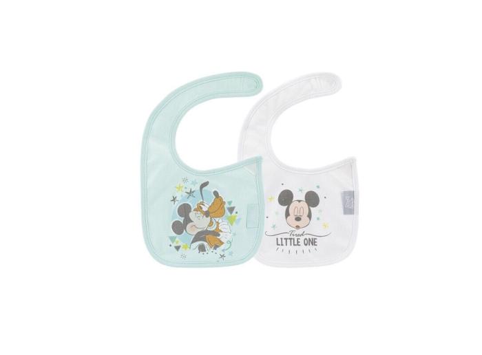 Interbaby Mickey2 Σαλιάρα Velcro Σετ 2 Τεμ 8435440365662
