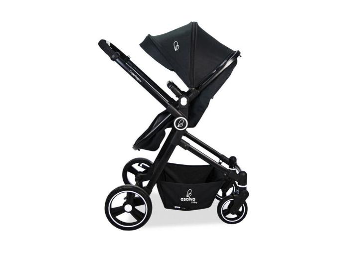 Asalvo Copenhague Καρότσι 2 σε 1 έως 22kg Gray Black