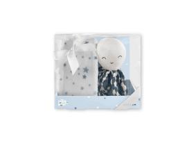 Interbaby Λούτρινο Octopus &amp;amp; Κουβέρτα Αγκαλιάς 80X110 Grey Blue