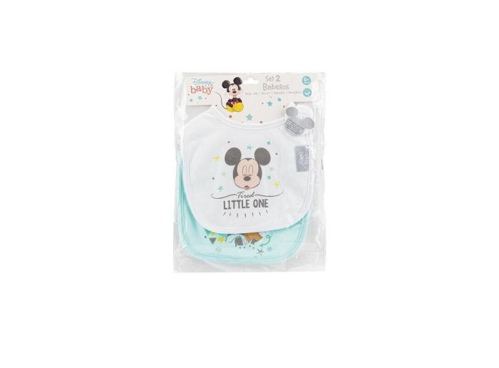 Interbaby Mickey2 Σαλιάρα Velcro Σετ 2 Τεμ  8435440365662